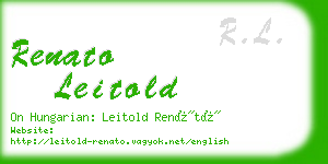 renato leitold business card